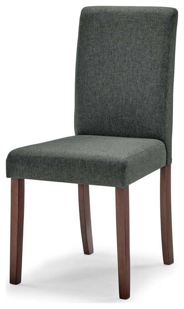 Side Chair and Table Set, Fabric, Drak Brown Gray, Cafe Bistro Restaurant