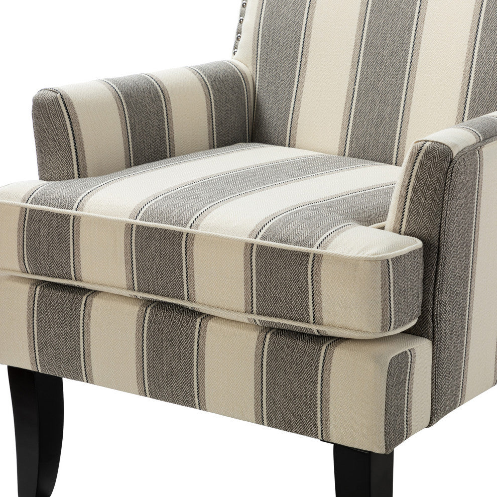 Herrera Classic Armchair With Pattern, Gray