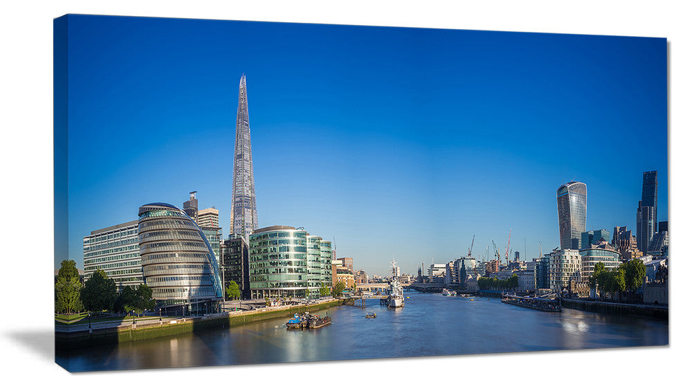 "London Panoramic Shot" Cityscape Canvas Photo Print, 32"x16"