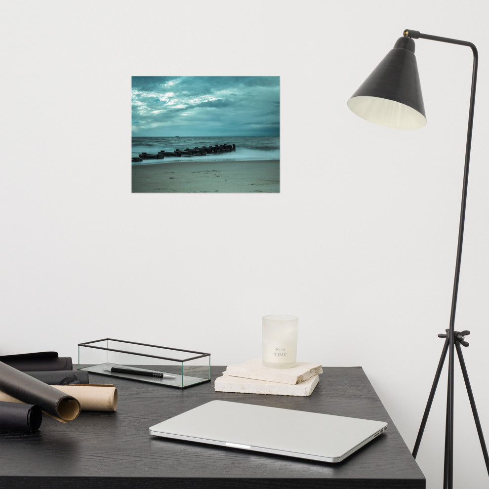 Blue Morning at Rehoboth Coastal Wall Art Unframed Photo Paper Print, 11" X 14"