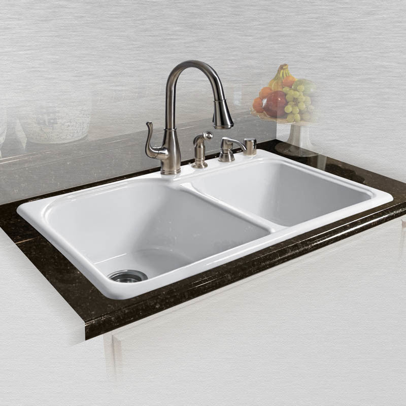 Designer Select Off Set Double Bowl - Self Rimming