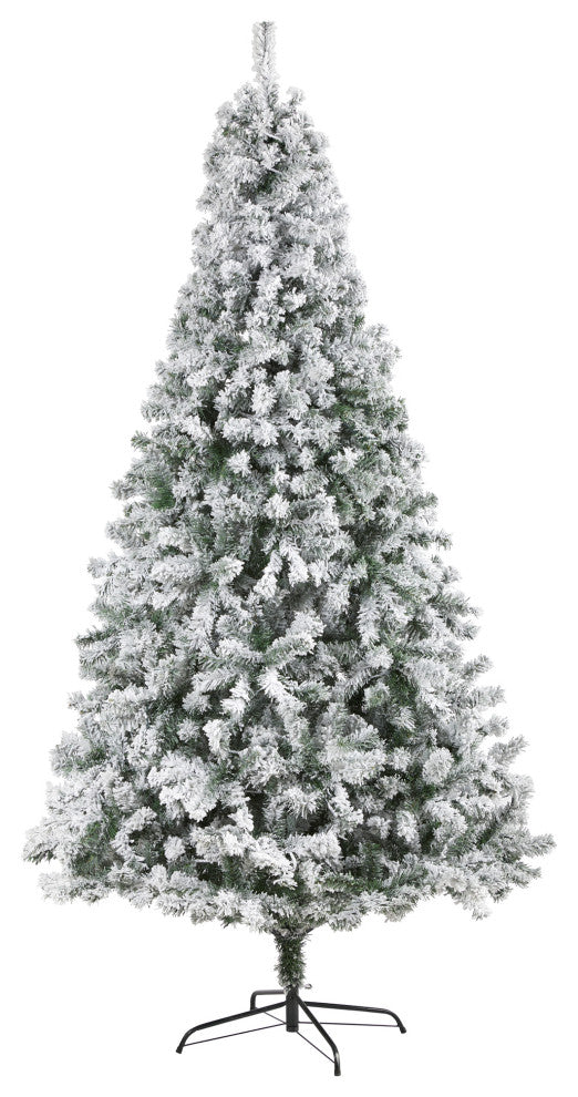 8'' Flocked Rock Springs Spruce Artificial Christmas Tree