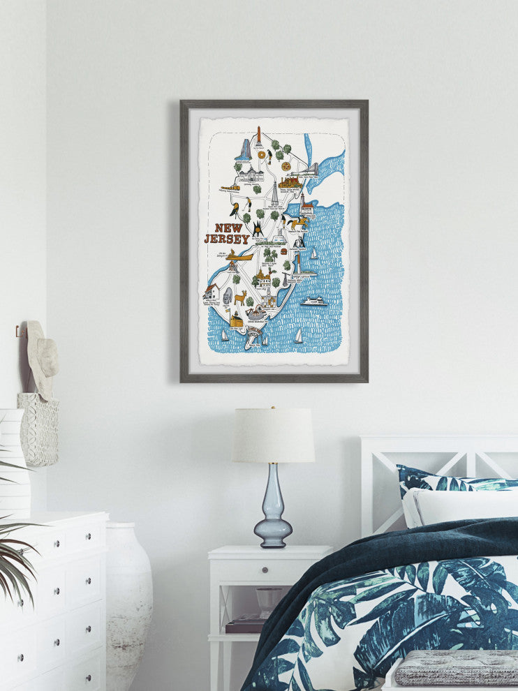 "NJ Spots" Framed Painting Print, 24x36