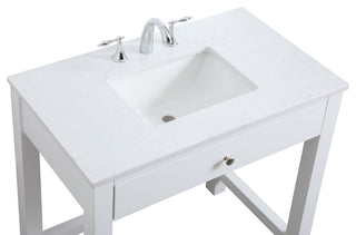 36" ADA Compliant Bathroom Vanity, White