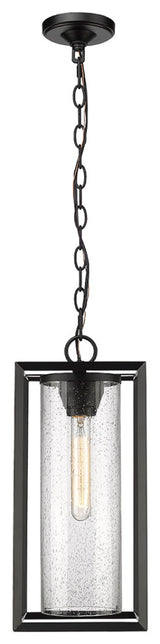 1 Light 7.5" Powder Coat Black Outdoor