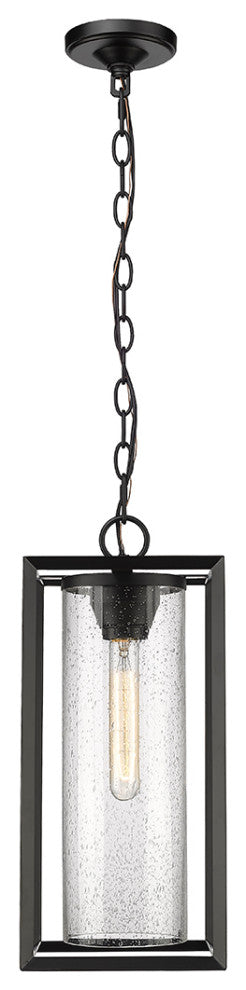 1 Light 7.5" Powder Coat Black Outdoor