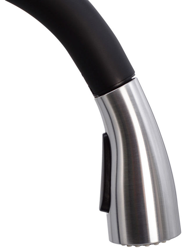 Kitchen Dual Sensor Automatic Touch Controlled Faucet, Black/SS