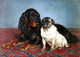 Otto Bache A Spaniel And A Pug, 18"x27" Gallery Wrapped Canvas Print