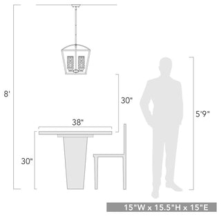 Golden Lighting 4309-3P Mercer 3 Light 15"W Taper Candle - Matte Black