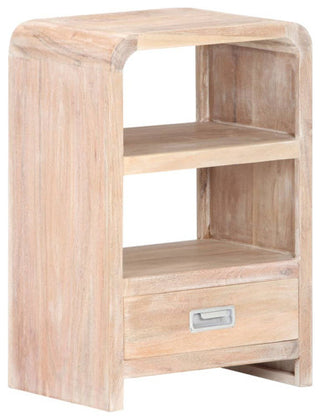 vidaXL Nightstand Storage Cabinet Nightstand with Drawer Solid Wood Acacia