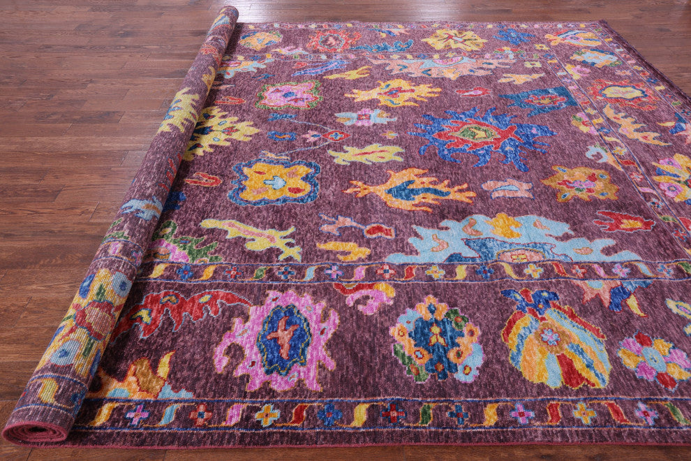 10' 0" X 13' 9" Hand Knotted Turkish Oushak Wool Rug - Q16100