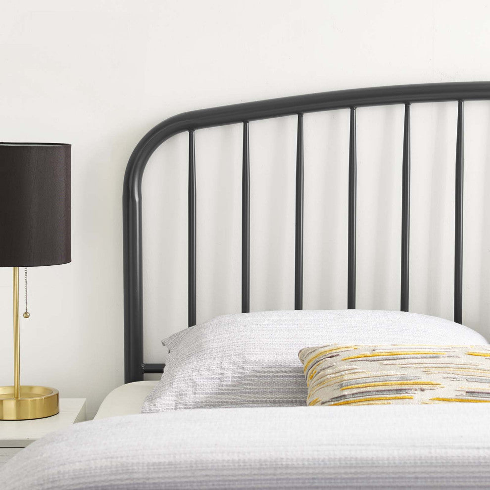 Nova Queen Metal Headboard - Gray