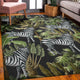 Indoor/Outdoor Tropics TC13 Black Machine Washable 8' x 10' Rug