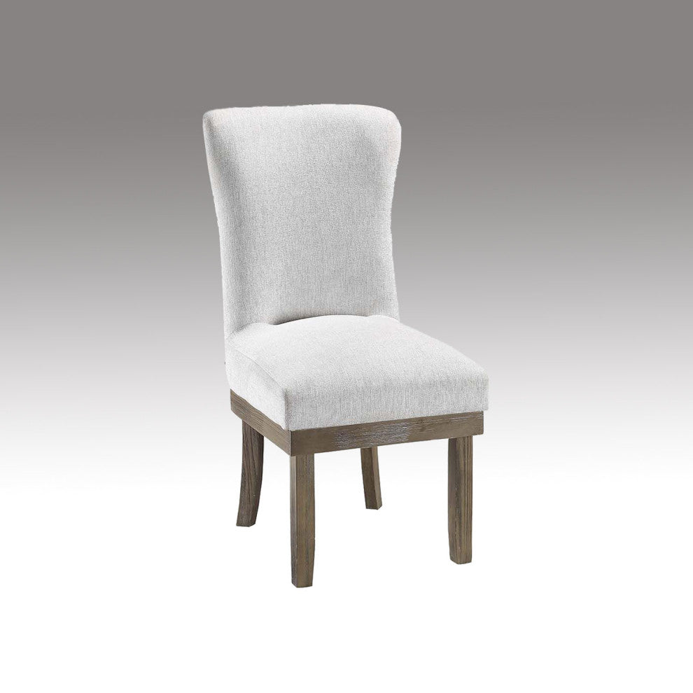 Set of 2 Linen Side Chair, Gray