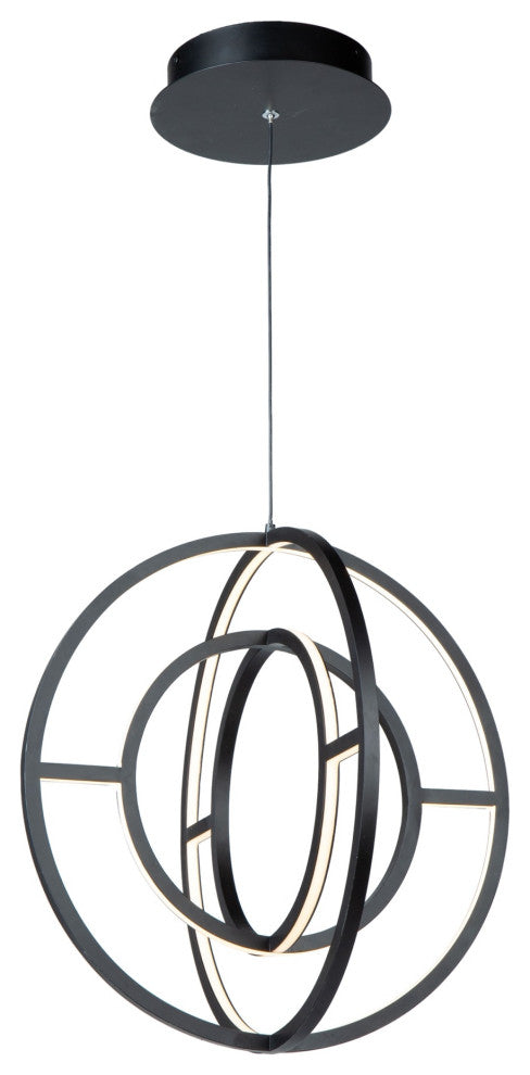 Celestial - LED Orb Chandelier - 35W - 16"D - Matte Black
