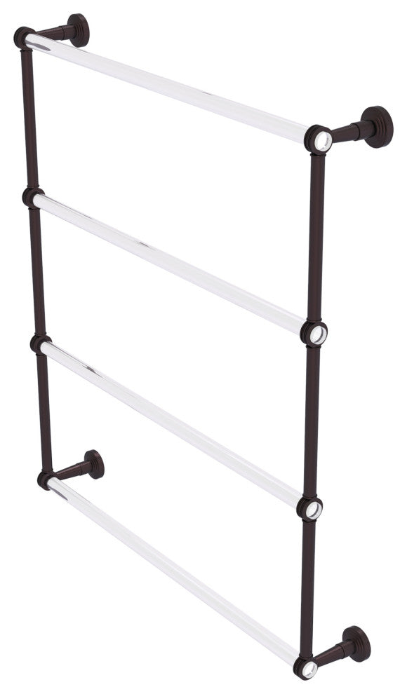 Pacific Beach 4 Tier 30" Ladder Towel Bar with Dotted Accents, Antique Bronze