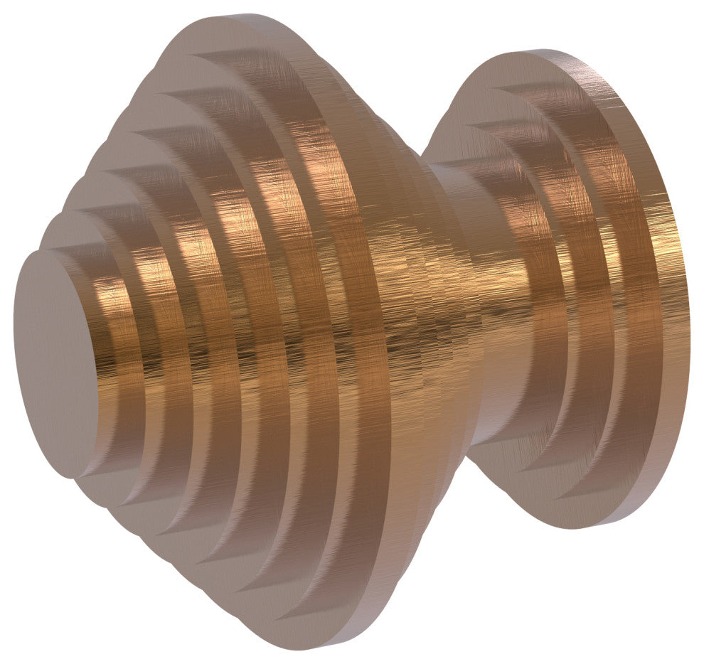 Designer Cabinet Knob, Brushed Bronze