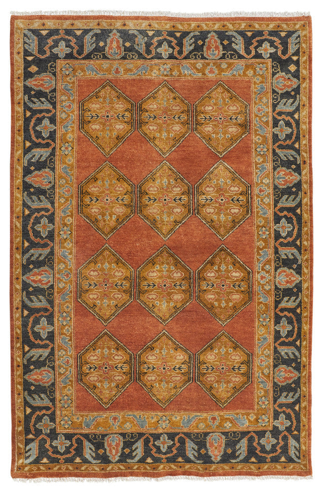 Weave & Wander Alden Rug, Rust/Charcoal, 9'6"x13'6"