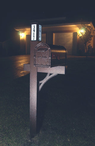 Solar Light Mailbox Package, Bronze