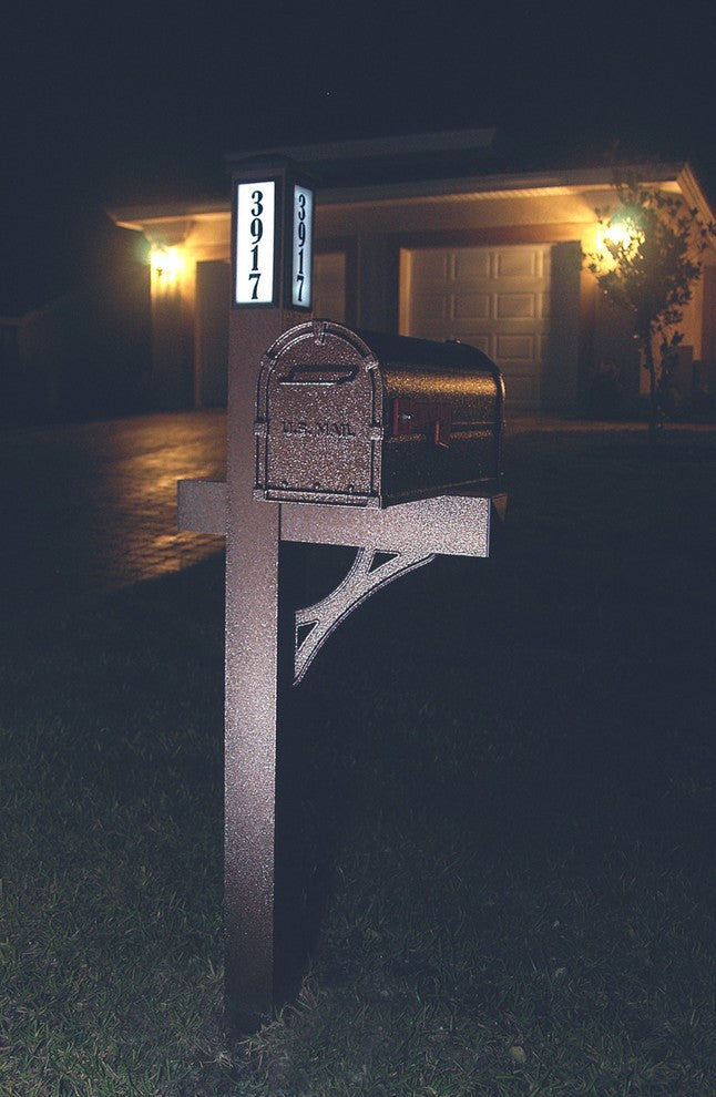 Solar Light Mailbox Package, Bronze