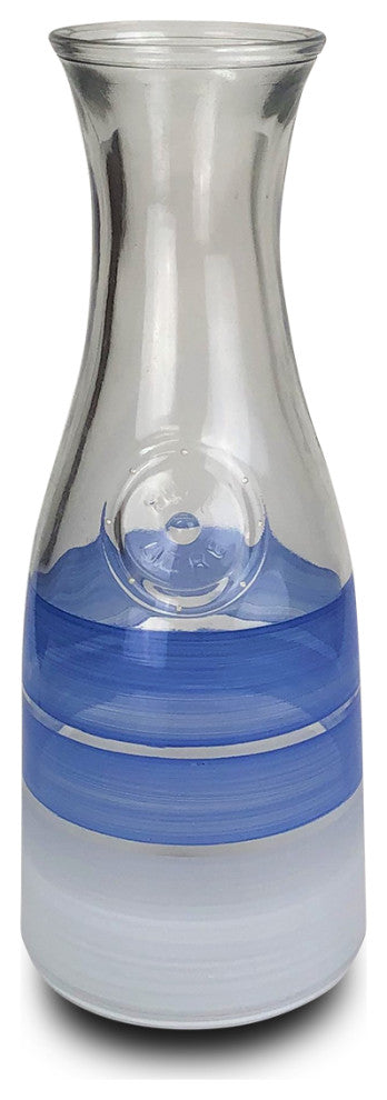 Retro Stripe Blue Carafe