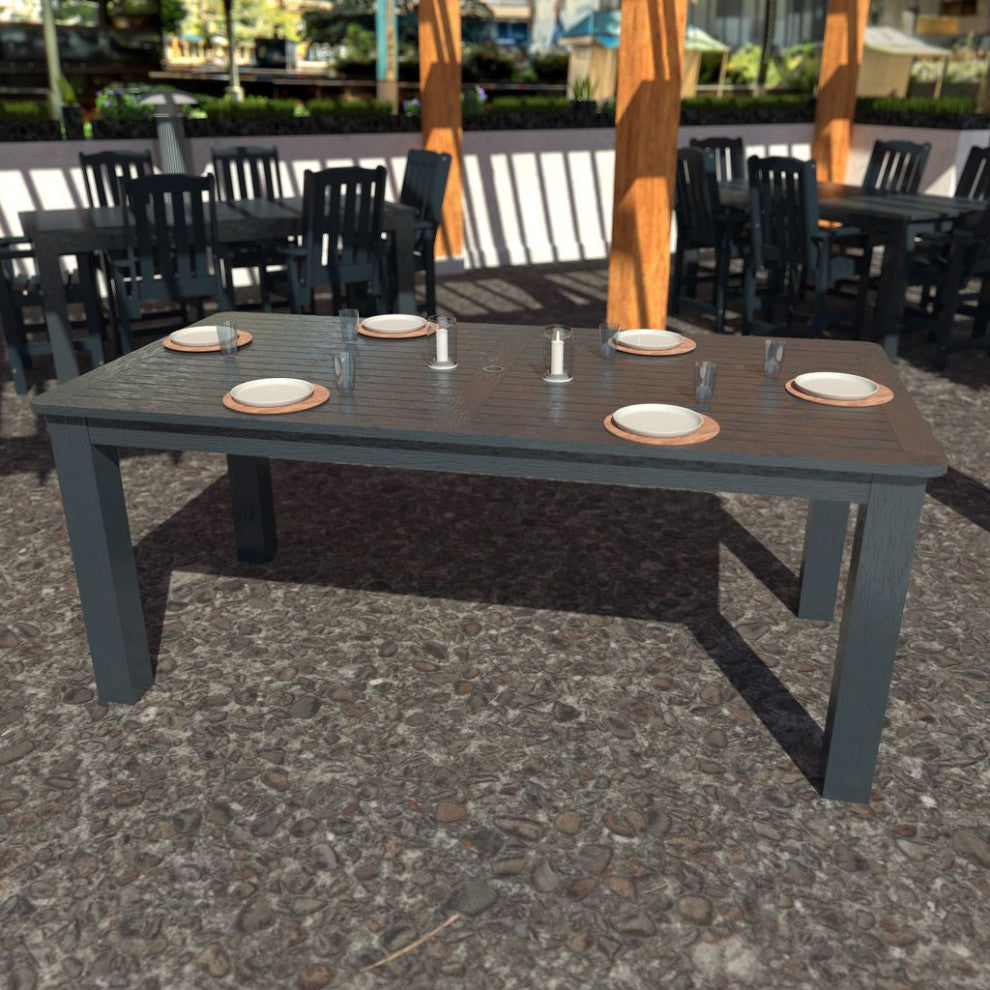 Rectangular 42x84 Counter Table, Weathered Acorn, Federal Blue