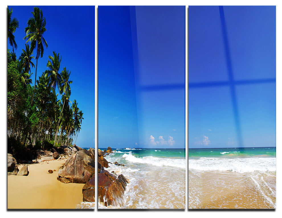 "Tropical Paradise" Photo Metal Wall Art, 3 Panels, 36"x28"