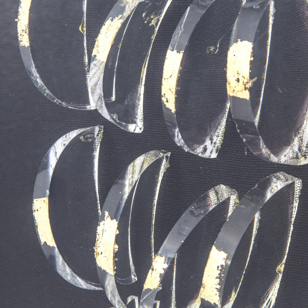 Cloud Chamber II', 12"x47" Mixed Media Shadowbox, Framed Under Glass