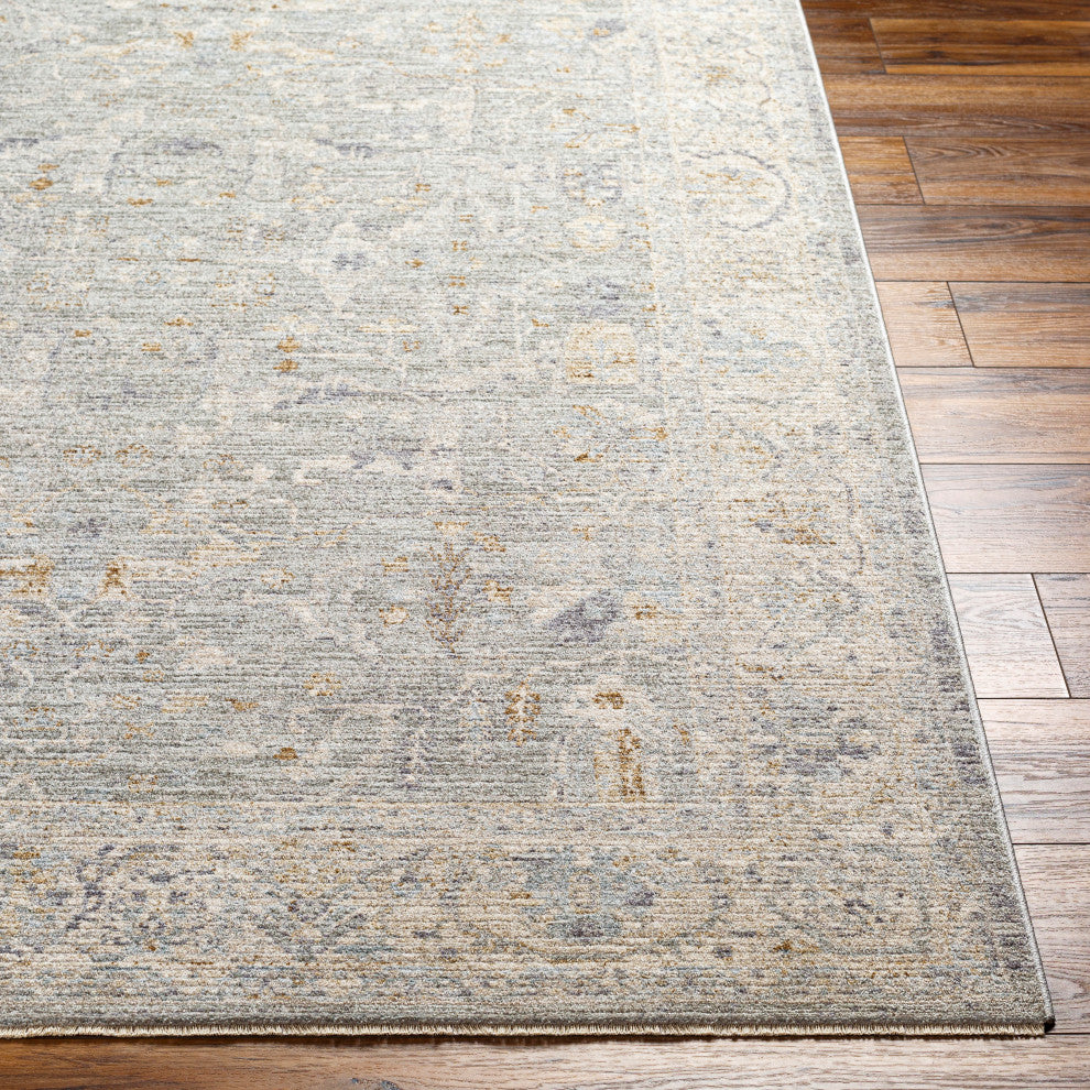 Surya Avant Garde AVT-2339 Machine Woven Area Rug, Charcoal, 2'7" x 7'3"