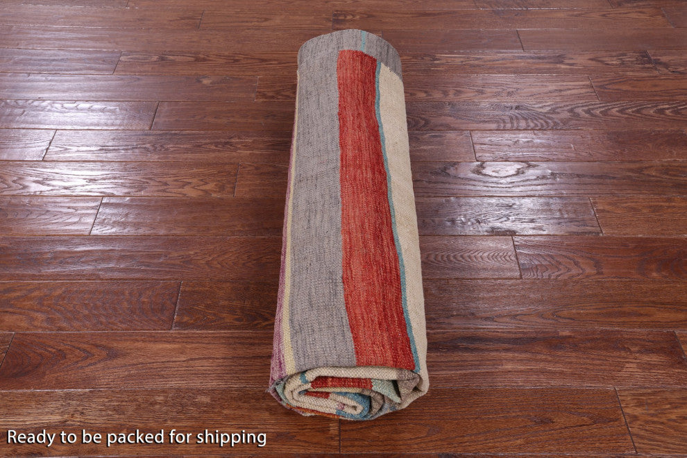 Kilim Flat Weave Wool On Wool Reversible Rug 9' 5" X 12' 0" - Q12593