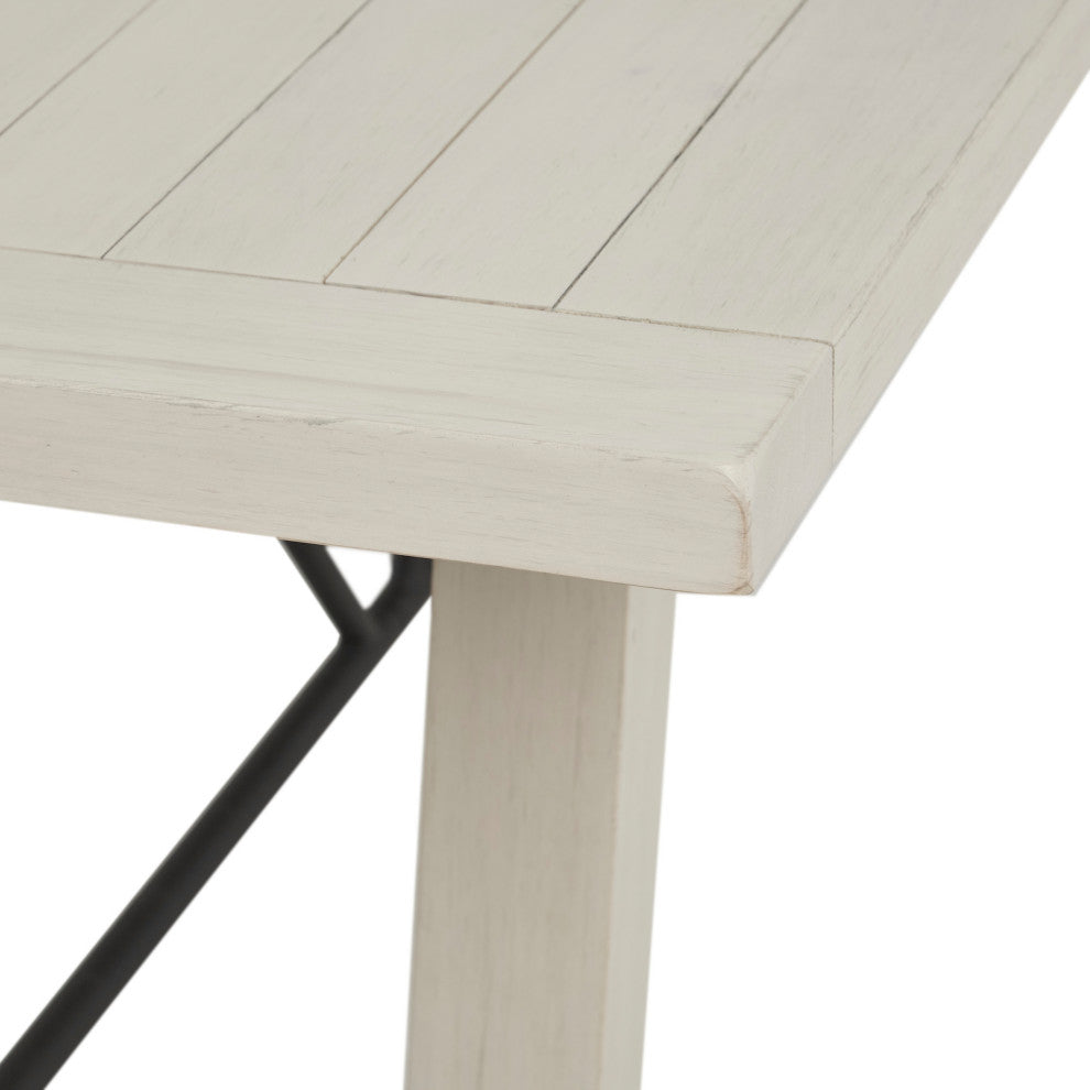 INK+IVY Sonoma Dining Bench, Natural, Reclaimed White, 4-Piece Dining Set