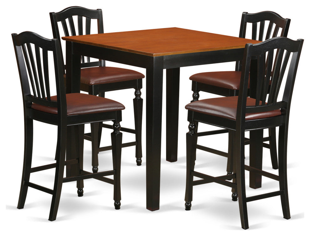 5 Pc Counter Height Kitchen Set, Kitchen Dinette Table, 4 Kitchen Dining Chair.