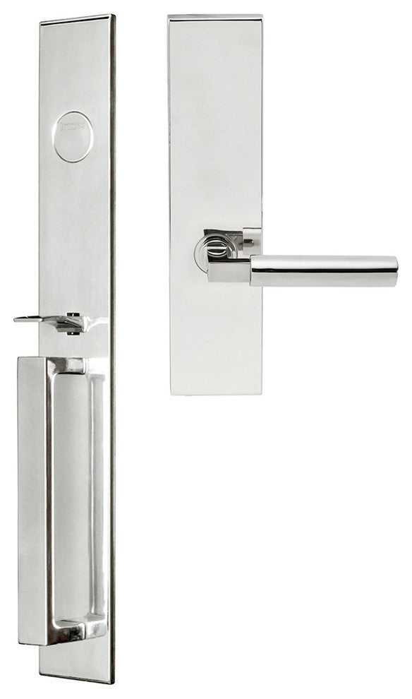 Aurora Lever, Mortise Dummy Handleset, Left Hand, Polished Stainless Steel