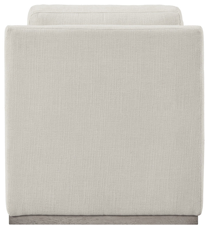 Upholstered Fabric Armchair, Cream