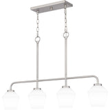 Quoizel NIE436 Nielson 4 Light 36"W Linear Chandelier - Brushed Nickel