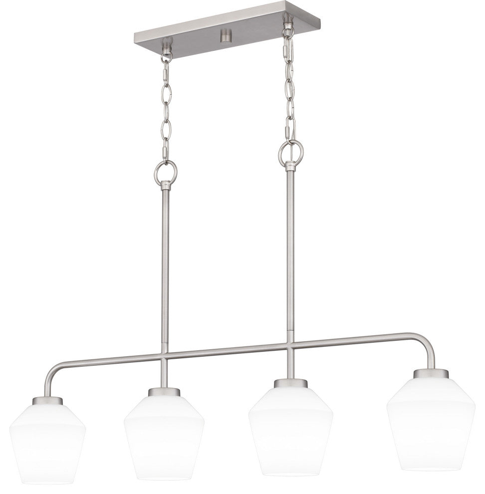 Quoizel NIE436 Nielson 4 Light 36"W Linear Chandelier - Brushed Nickel