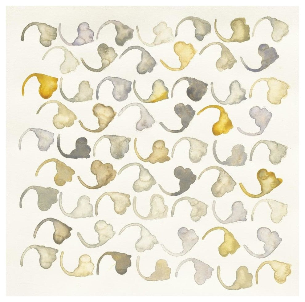 "Pewter and Brass Pattern" Digital Paper Print by Shirley Novak, 32"x32"