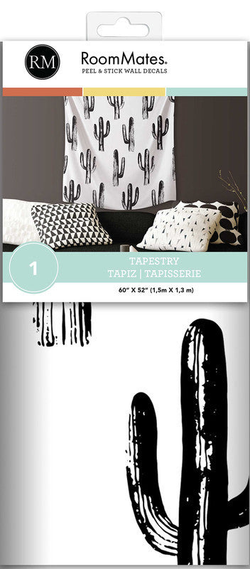 Black & White Cactus Tapestry