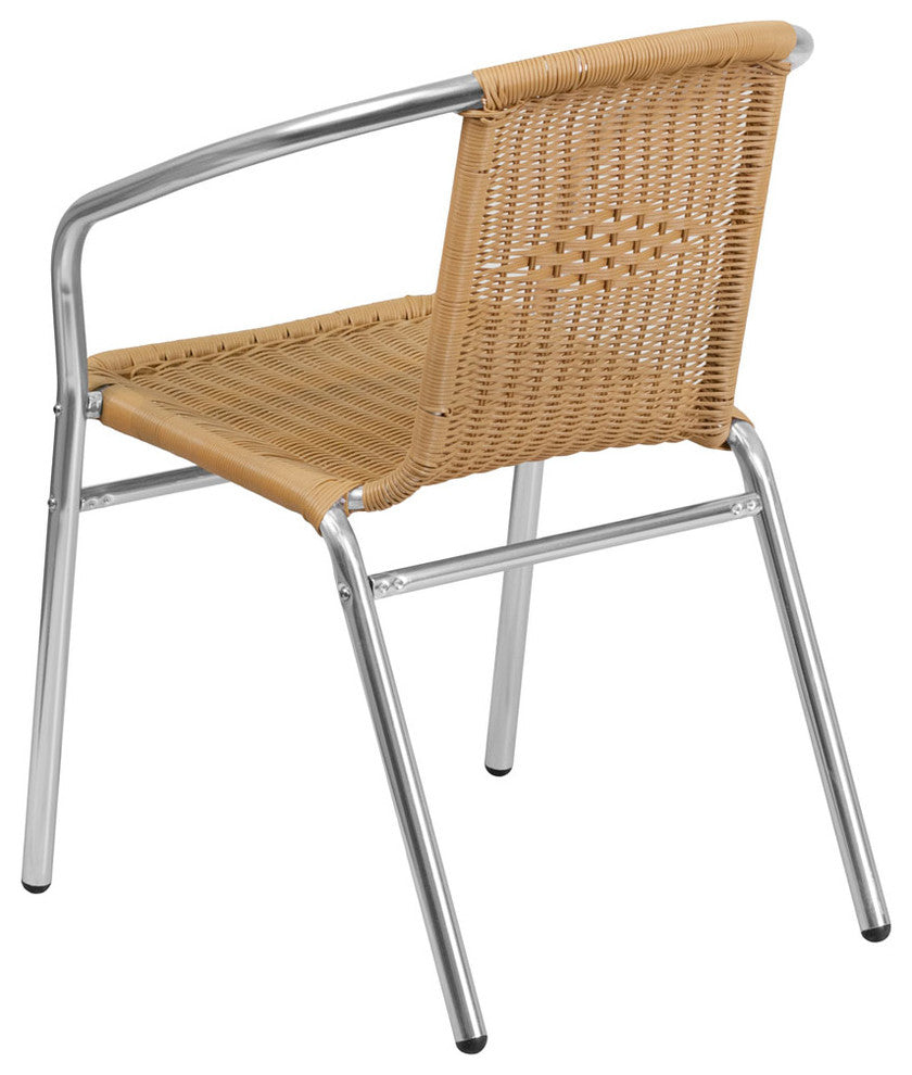 Restaurant Tables and Chairs, "Newbold" Outdoor Rattan Chair, Beige