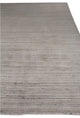 Palazzo Handmade Hand Loomed Wool and Bamboo Silk Silver Area Rug, 6'x9'