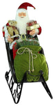 4' Deluxe Animated Musical Santa Claus in Jeweled Sleigh Christmas Decoration