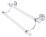 Clearview 24" Double Towel Bar with Twisted Accents, Satin Chrome