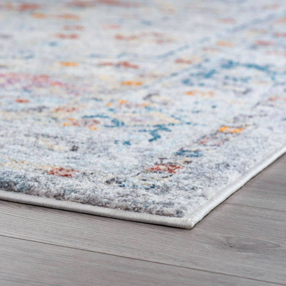 Kinsley Traditional Oriental Cream Rectangle Area Rug, 10'6''x14'6''