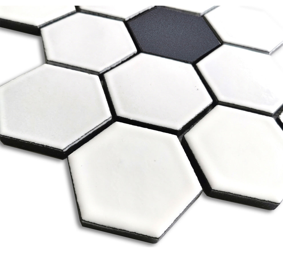 Lugo 12.1x10.43, White Lava Stone Mosaic Floor & Wall Tile, 7.83ft/case, Sample