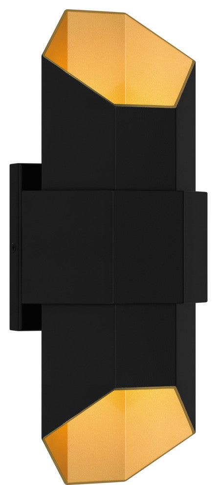 Quoizel CHS8307 Chasm 15" Tall LED Outdoor Wall Sconce - Matte Black