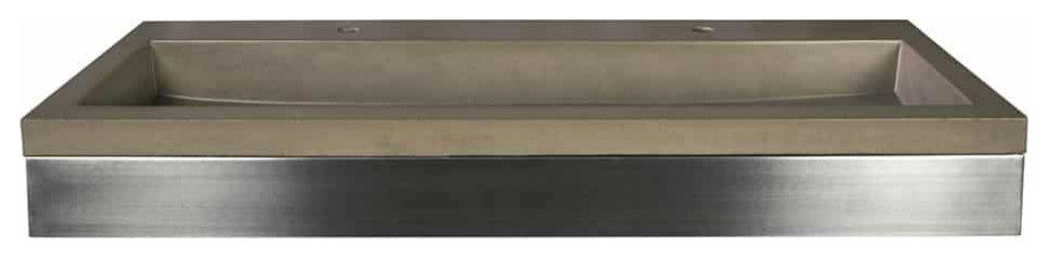 48" Zaca Vanity Base with NativeStone Trough in Earth