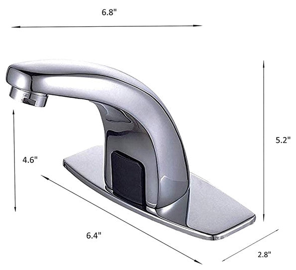 Automatic Touchless Sensor Bathroom Sink Faucets, Chrome