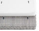 Lounge Chair Ottoman, Sunbrella, Rattan, Wicker, Gray White, Outdoor