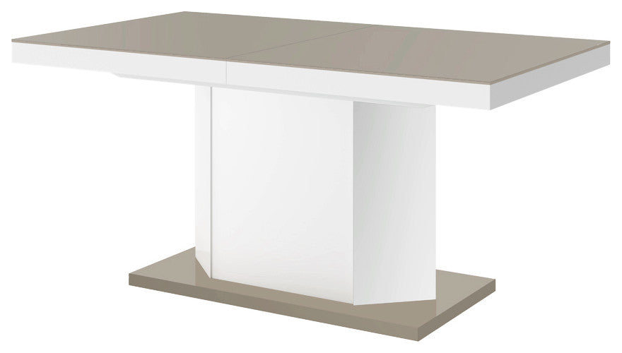TAMIGO Storage Dining Table, Cappuccino/White