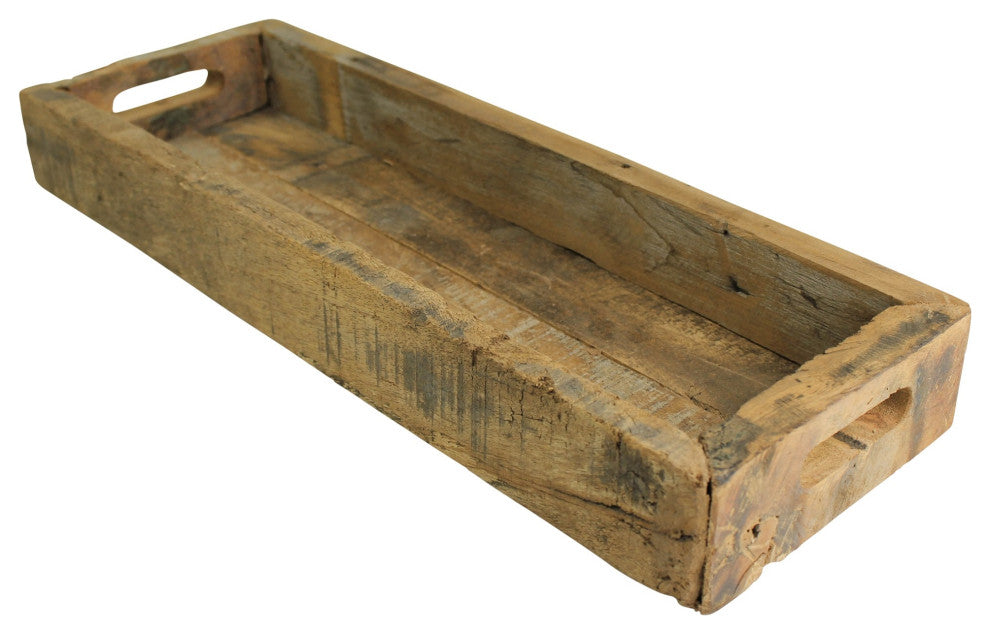 Jumbo Rectangular Wooden Block Serving Tray